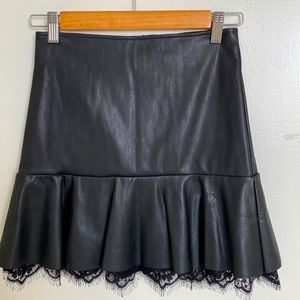Black mini skirt